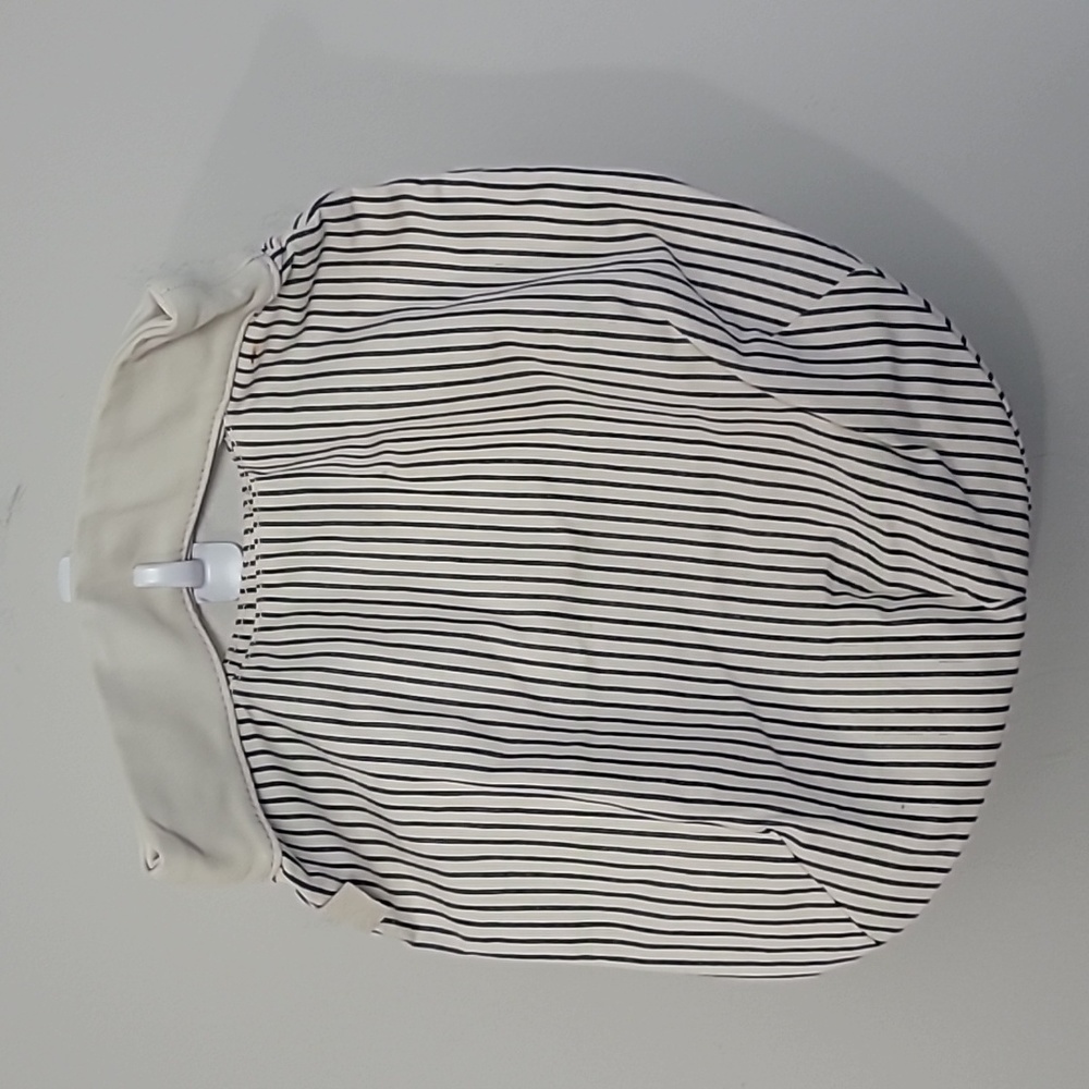 Gap cotton handbag Stripped Faux Leather handle
